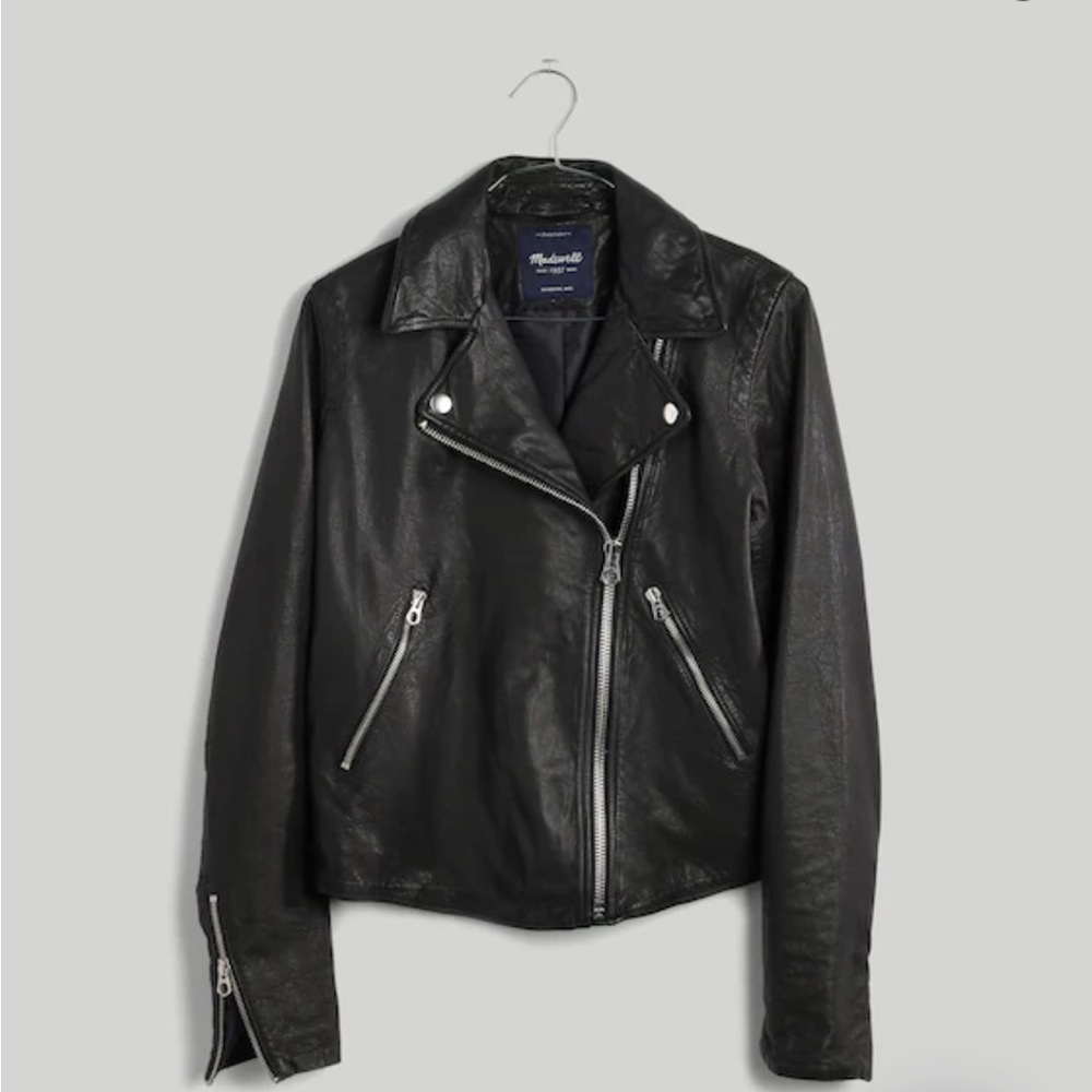 Madewell Black Leather Moto Jacket